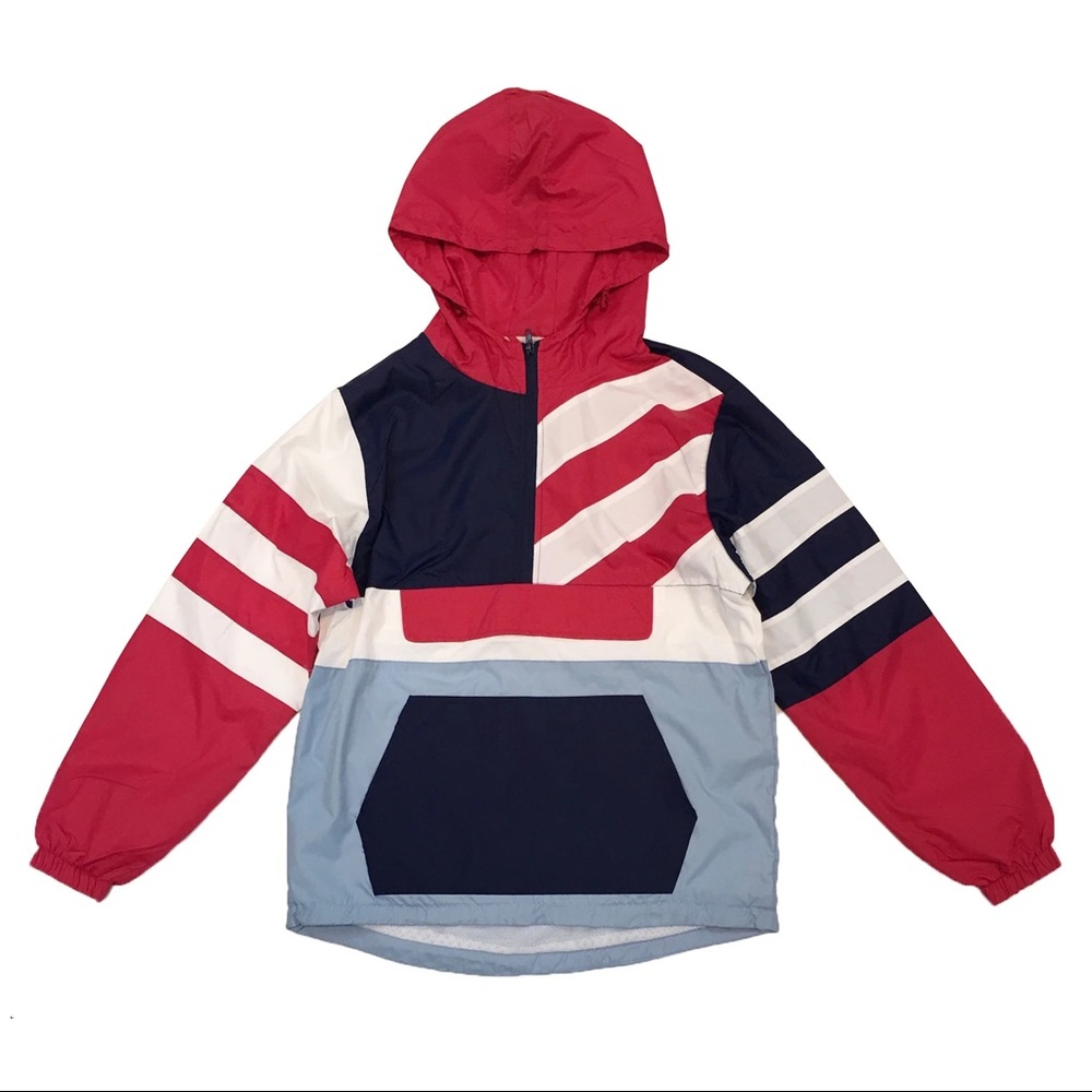 Bleeker & Mercer Mens Hooded Windbreaker Jacket XL